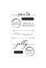 SIZZIX SIZZIX 49 AND MARKET JOLLY SENTIMENTS FRAMELITS DIE AND CLEAR STAMP SET