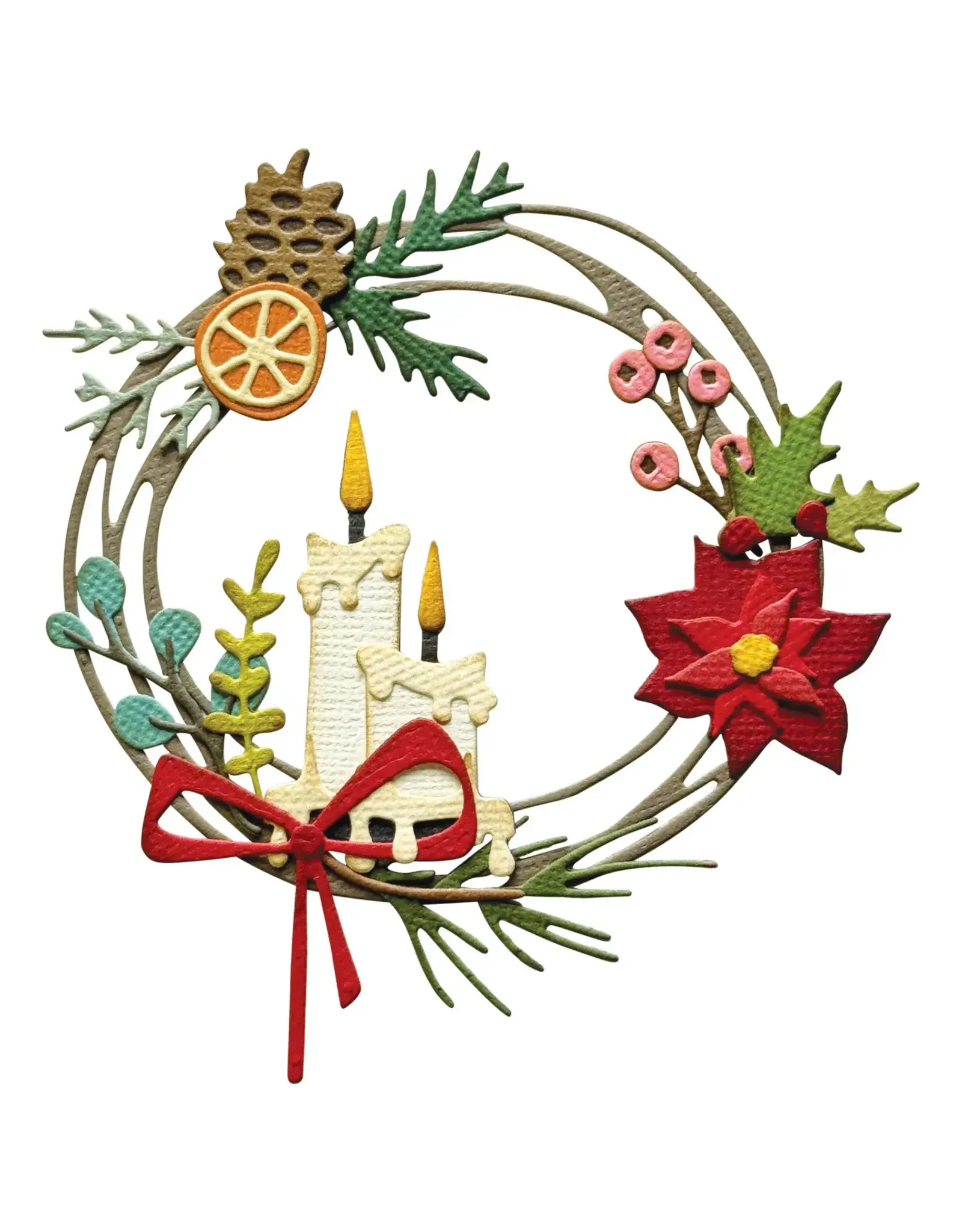 SIZZIX SIZZIX TIM HOLTZ THINLITS VAULT FESTIVE WREATH DIE SET