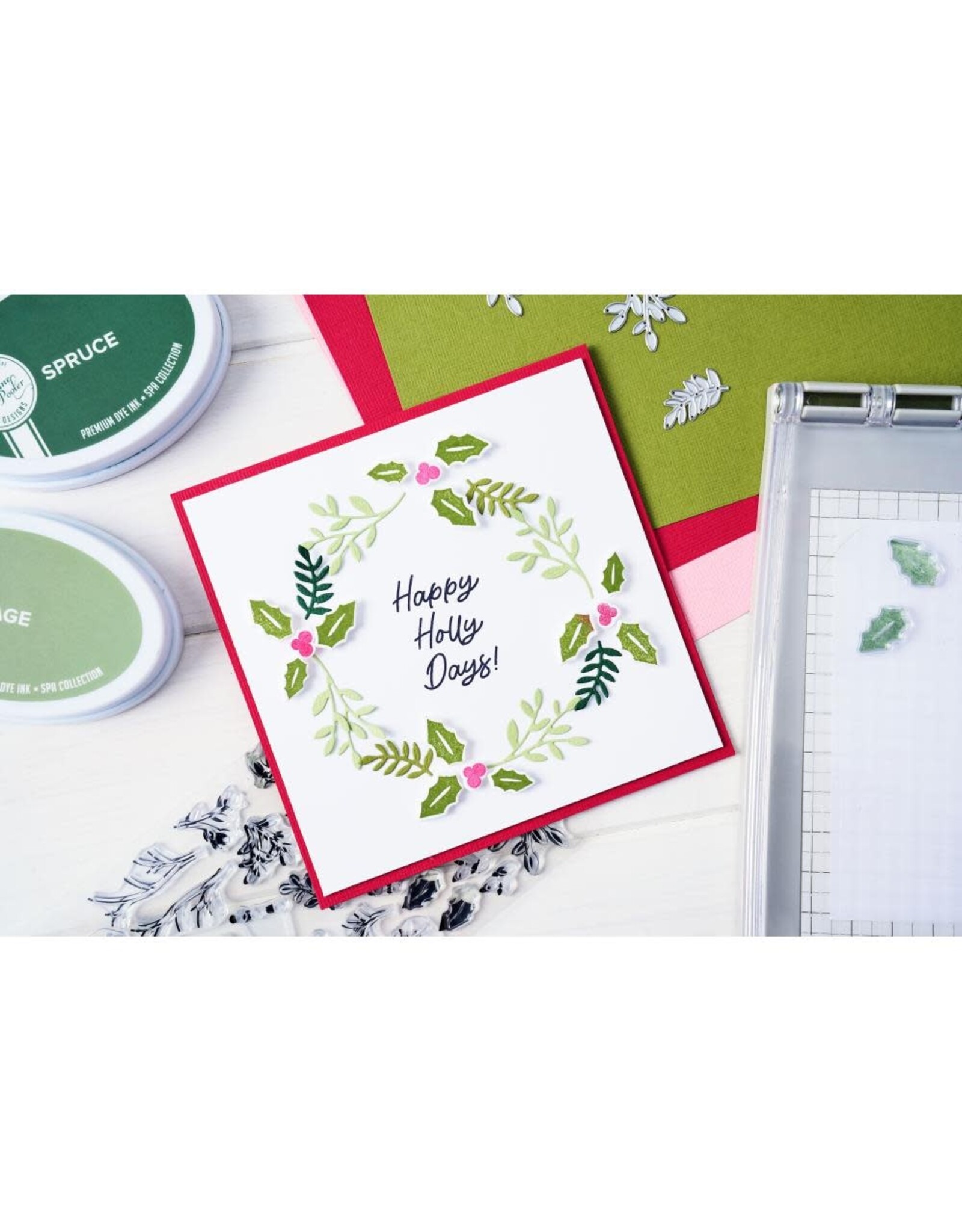 SIZZIX SIZZIX CATHERINE POOLER DESIGNS HAPPY HOLLY DAYS #2 FRAMELITS DIE SET