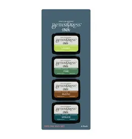 SPELLBINDERS SPELLBINDERS BETTERPRESS INK WOODLANDS MINI SET 4/PK