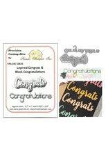 FRANTIC STAMPER FRANTIC STAMPER LAYERED CONGRATS & BLOCK CONGRATULATIONS DIE SET