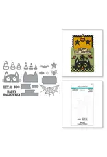 SPELLBINDERS SPELLBINDERS WENDY VECCHI NOT YOUR ORDINARY CARD COLLECTION HALLOWEEN ADD-ONS CLEAR STAMP & DIE SET