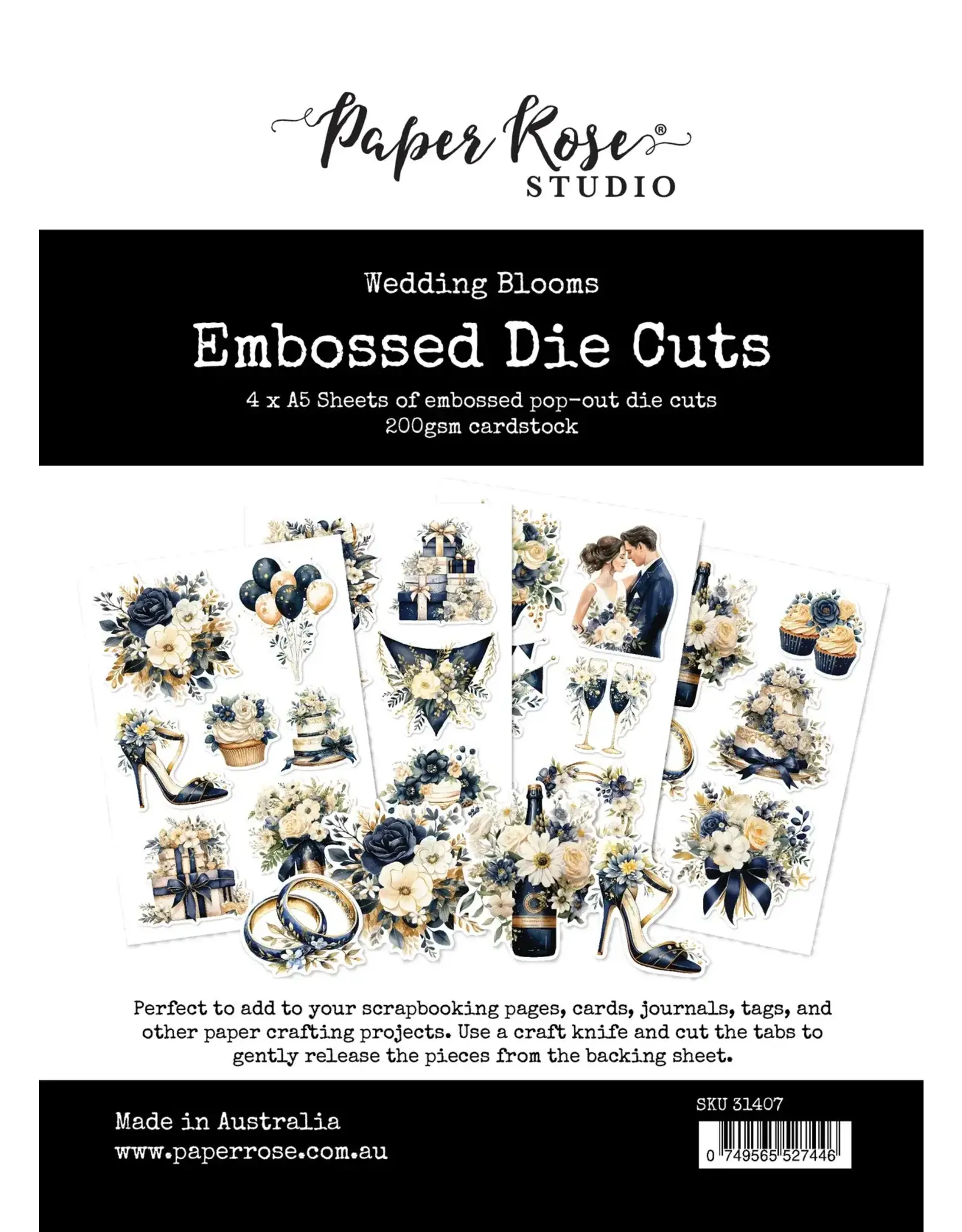 PAPER ROSE PAPER ROSE STUDIO WEDDING BLOOMS EMBOSSED DIE CUTS