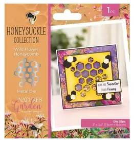 CRAFTERS COMPANION CRAFTERS COMPANION NATURE'S GARDEN HONEYSUCKLE COLLECTION WILD FLOWER HONEYCOMB DIE SET