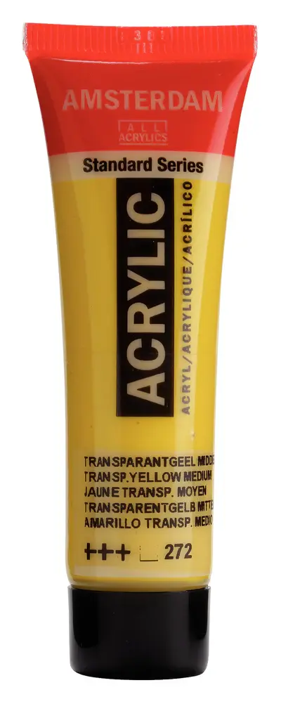 AMSTERDAM AMSTERDAM STANDARD ACRYLIC 20ML TRANSPARENT YELLOW MEDIUM