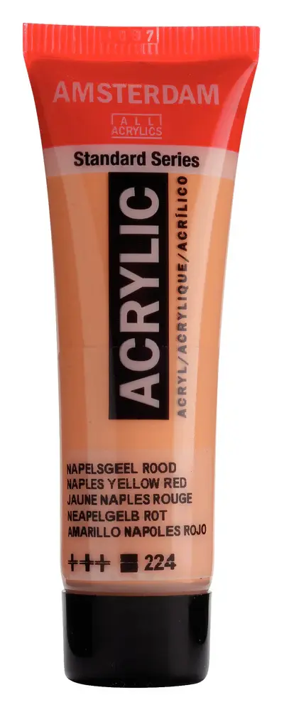AMSTERDAM AMSTERDAM STANDARD ACRYLIC 20ML NAPLES YELLOW RED