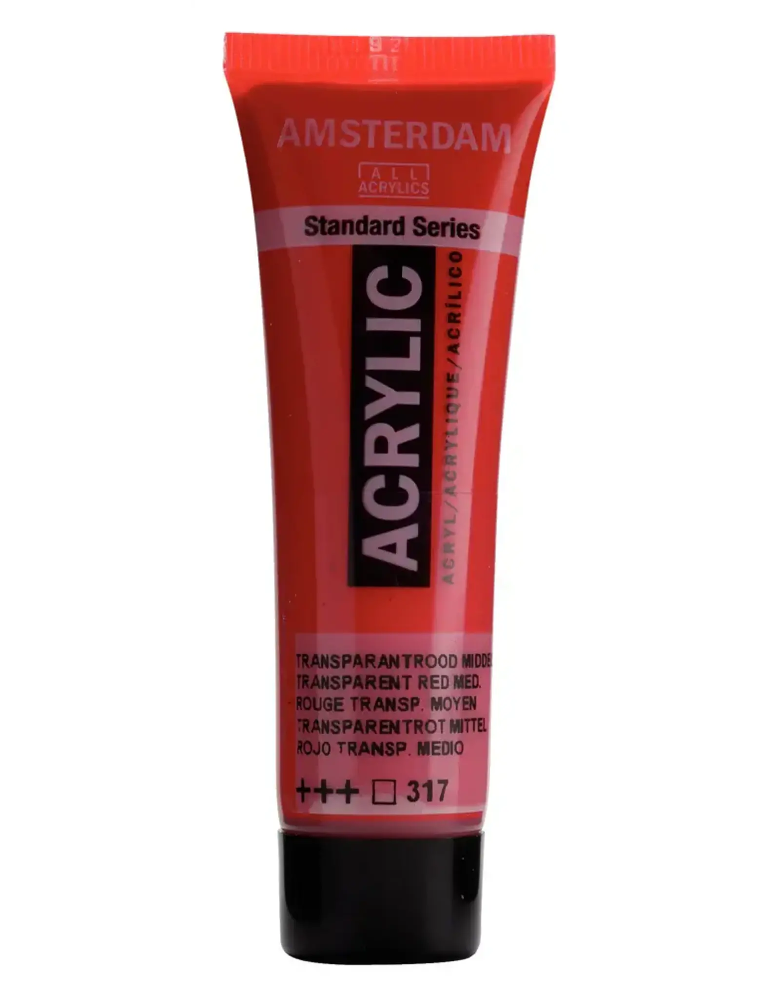 AMSTERDAM AMSTERDAM STANDARD ACRYLIC 20ML TRANSPARENT RED MEDIUM