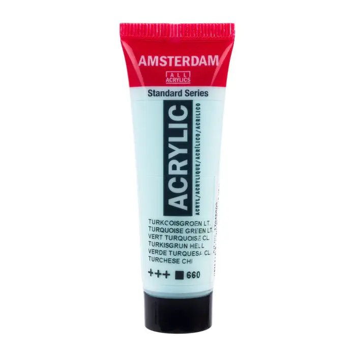 AMSTERDAM AMSTERDAM STANDARD ACRYLIC 20ML TURQUOISE GREEN LIGHT