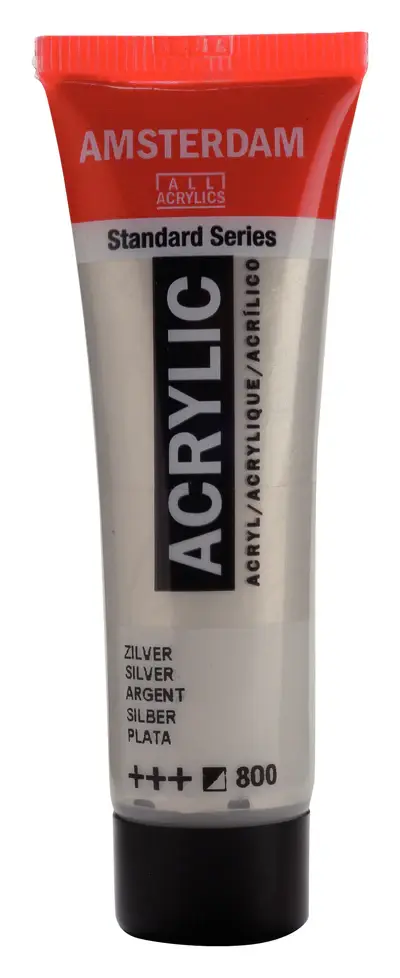 AMSTERDAM AMSTERDAM STANDARD ACRYLIC 20ML SILVER