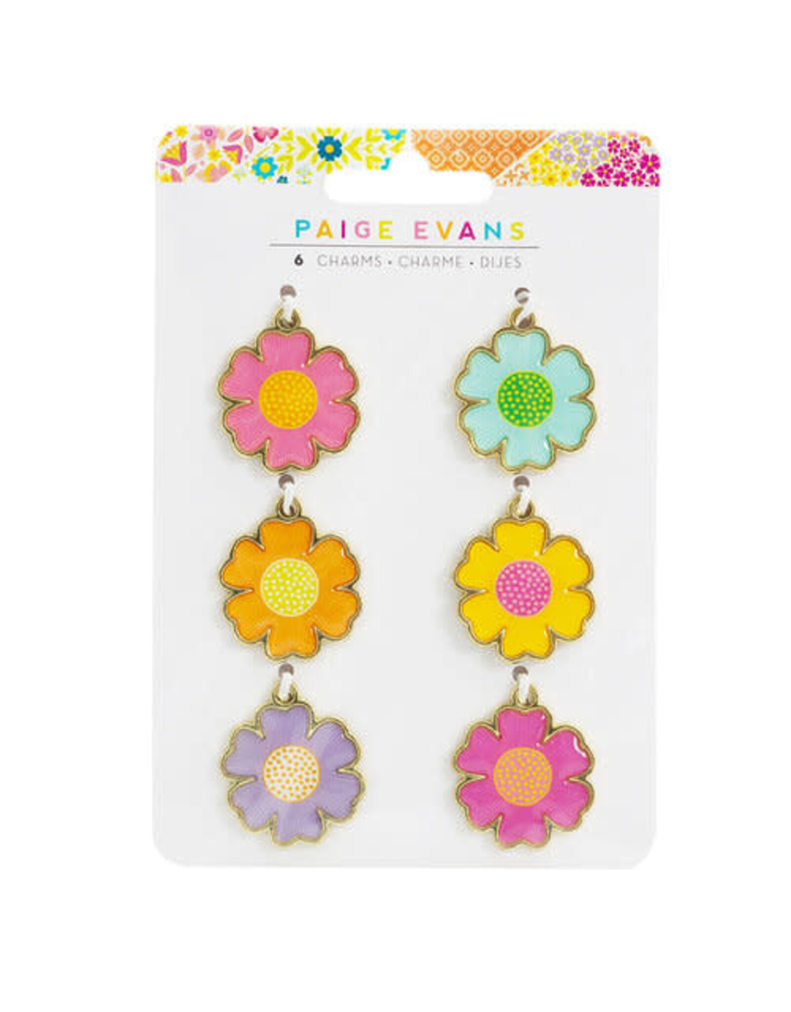 AMERICAN CRAFTS AMERICAN CRAFTS PAIGE EVANS SPENDID FLOWER CHARMS 6/PK