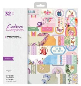 CRAFTERS COMPANION CRAFTERS COMPANION EVERYDAY 12x12 MAKE AND SEND CARD MAKING PADS 32 SHEETS