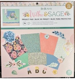 BOBUNNY BOBUNNY WILLOW & SAGE 12x12 PROJECT PAD 24 SHEETS