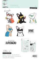 STUDIOLIGHT STUDIOLIGHT CREATIVE CRAFTLAB FRIENDZ SUPER BUDDY CLEAR STAMP SET