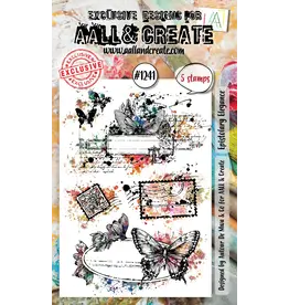 AALL & CREATE AALL & CREATE AUTOUR DE MWA #1241 EPISTOLARY ELEGANCE A6 CLEAR STAMP SET