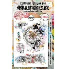 AALL & CREATE AALL & CREATE AUTOUR DE MWA #1242 STAMP & SEEK A6 CLEAR STAMP SET