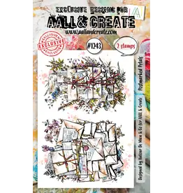 AALL & CREATE AALL & CREATE AUTOUR DE MWA #1243 POSTMARKED PETALS A6 CLEAR STAMP SET