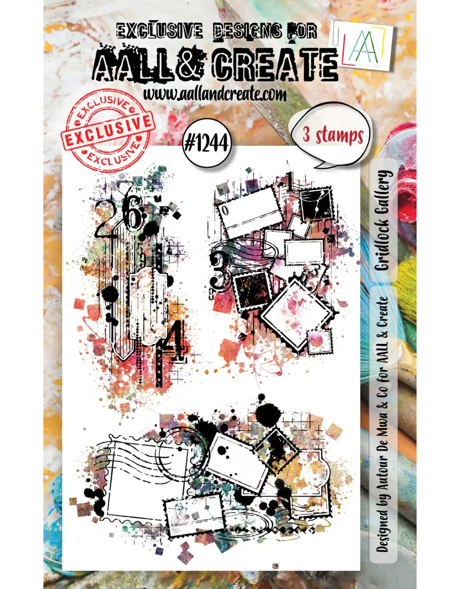 AALL & CREATE AALL & CREATE AUTOUR DE MWA #1244 GRIDLOCK GALLERY A7 CLEAR STAMP