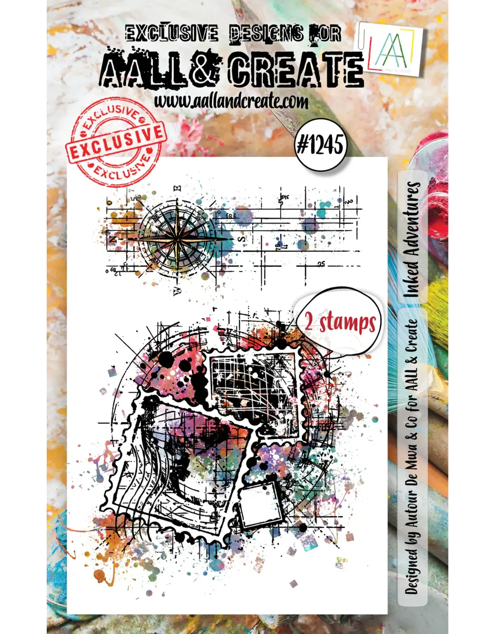 AALL & CREATE AALL & CREATE AUTOUR DE MWA #1245 INKED ADVENTURES A7 CLEAR STAMP