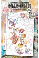 AALL & CREATE AALL & CREATE AUTOUR DE MWA #15 WANDERLUST PASSPORT A5 RUB-ON SHEETS 2/PK