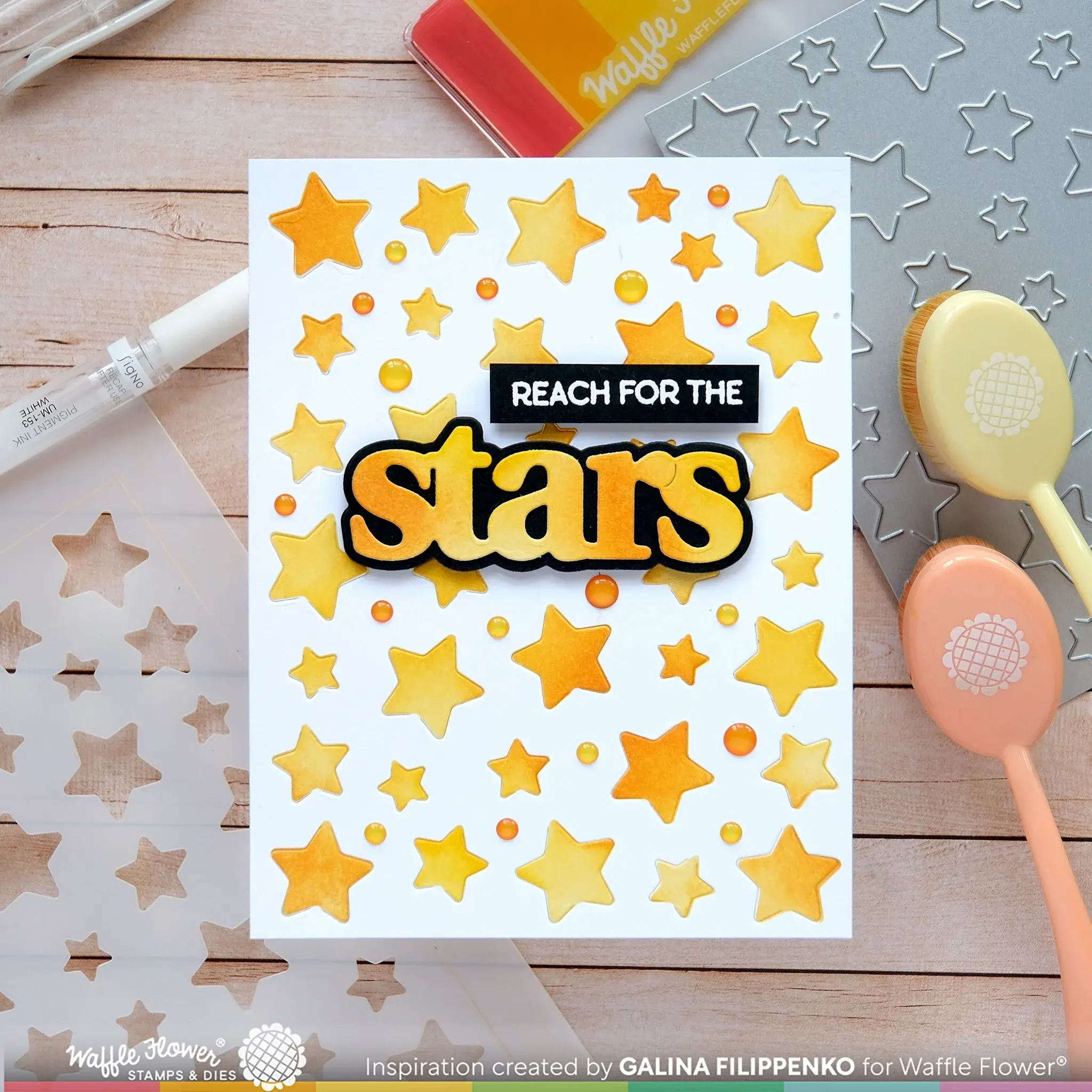 WAFFLE FLOWER WAFFLE FLOWER RANDOM STARS STENCIL