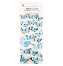 LITTLE BIRDIE LITTLE BIRDIE BLUE CHARM 3D JEWEL BUTTERFLY EMBELLISHMENTS