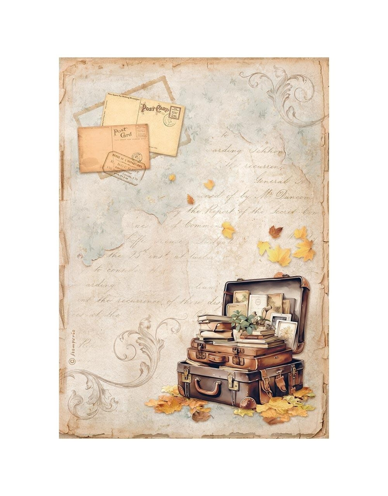 STAMPERIA STAMPERIA GOLDEN HARMONY COLLECTION ASSORTED A4 RICE PAPER 6/PK