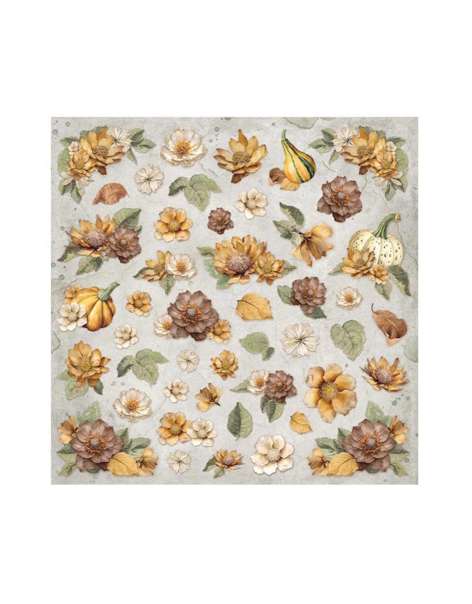 STAMPERIA STAMPERIA GOLDEN HARMONY COLLECTION 12x12 POLYESTER FABRIC SHEETS 4/PK