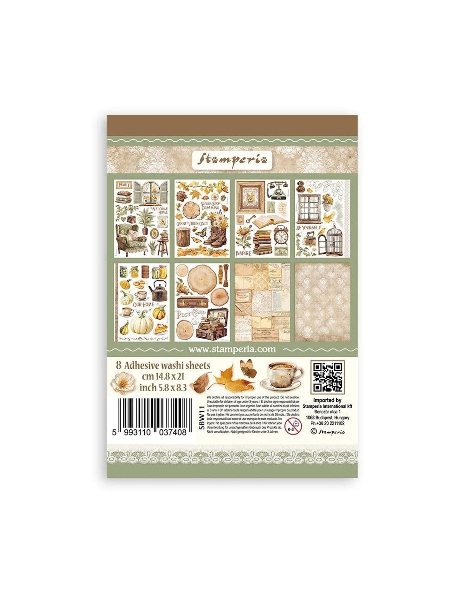 STAMPERIA STAMPERIA GOLDEN HARMONY COLLECTION A5 WASHI PAD