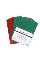 SPELLBINDERS SPELLBINDERS CARD SHOPPE ESSENTIALS RED & GREEN GLITTER FOAM SHEETS