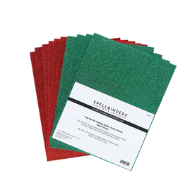 SPELLBINDERS SPELLBINDERS CARD SHOPPE ESSENTIALS RED & GREEN GLITTER FOAM SHEETS