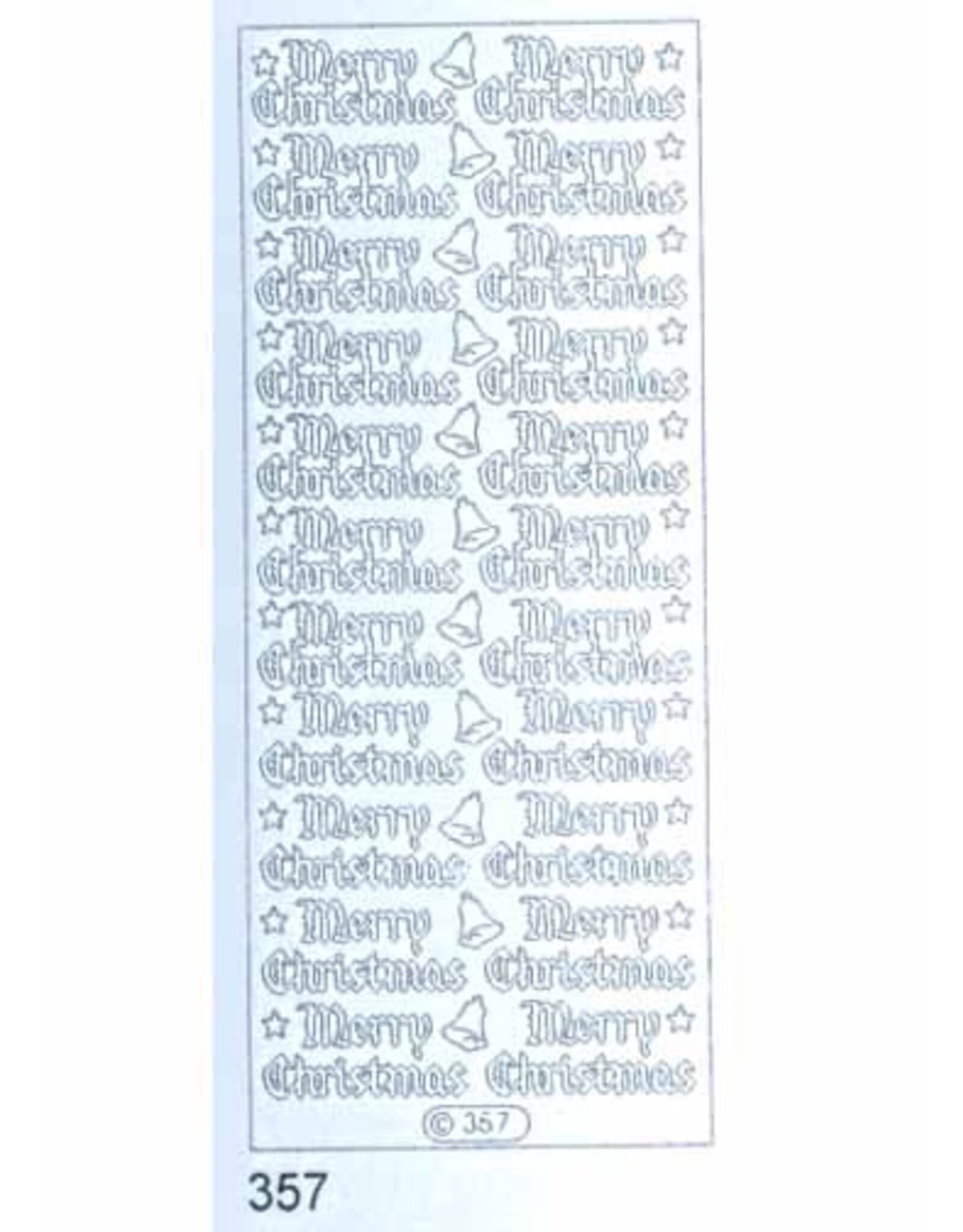 STARFORM STARFORM MERRY CHRISTMAS SILVER PEEL OFF DECO STICKERS