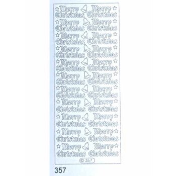 STARFORM STARFORM MERRY CHRISTMAS SILVER PEEL OFF DECO STICKERS