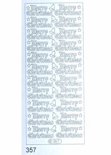 STARFORM STARFORM MERRY CHRISTMAS SILVER PEEL OFF DECO STICKERS