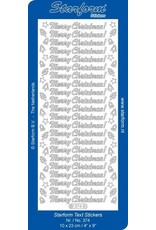 STARFORM STARFORM MERRY CHRISTMAS SILVER TEXT DECO STICKERS