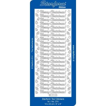 STARFORM STARFORM MERRY CHRISTMAS SILVER TEXT DECO STICKERS