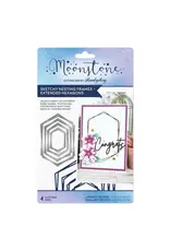 HUNKYDORY CRAFTS LTD. HUNKYDORY MOONSTONE SKETCHY NESTING DIES - EXTENDED HEXAGON DIE SET