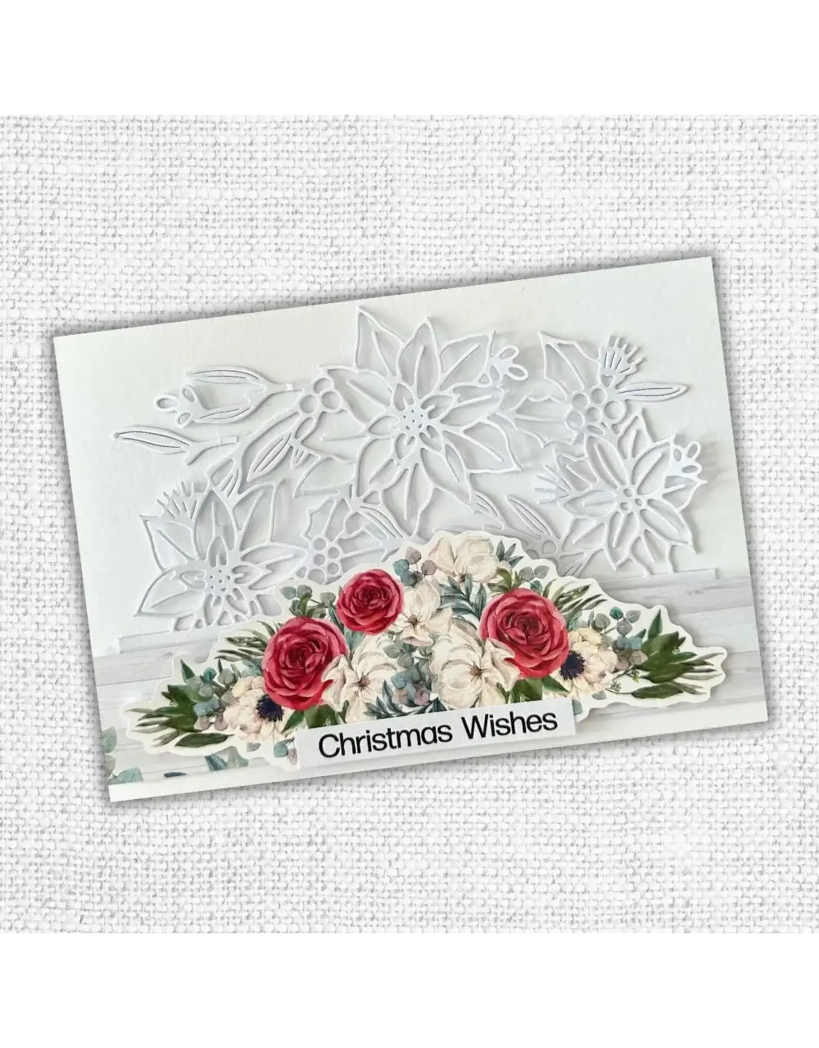 PAPER ROSE PAPER ROSE WHITE CHRISTMAS POINSETTIA BORDER DIE