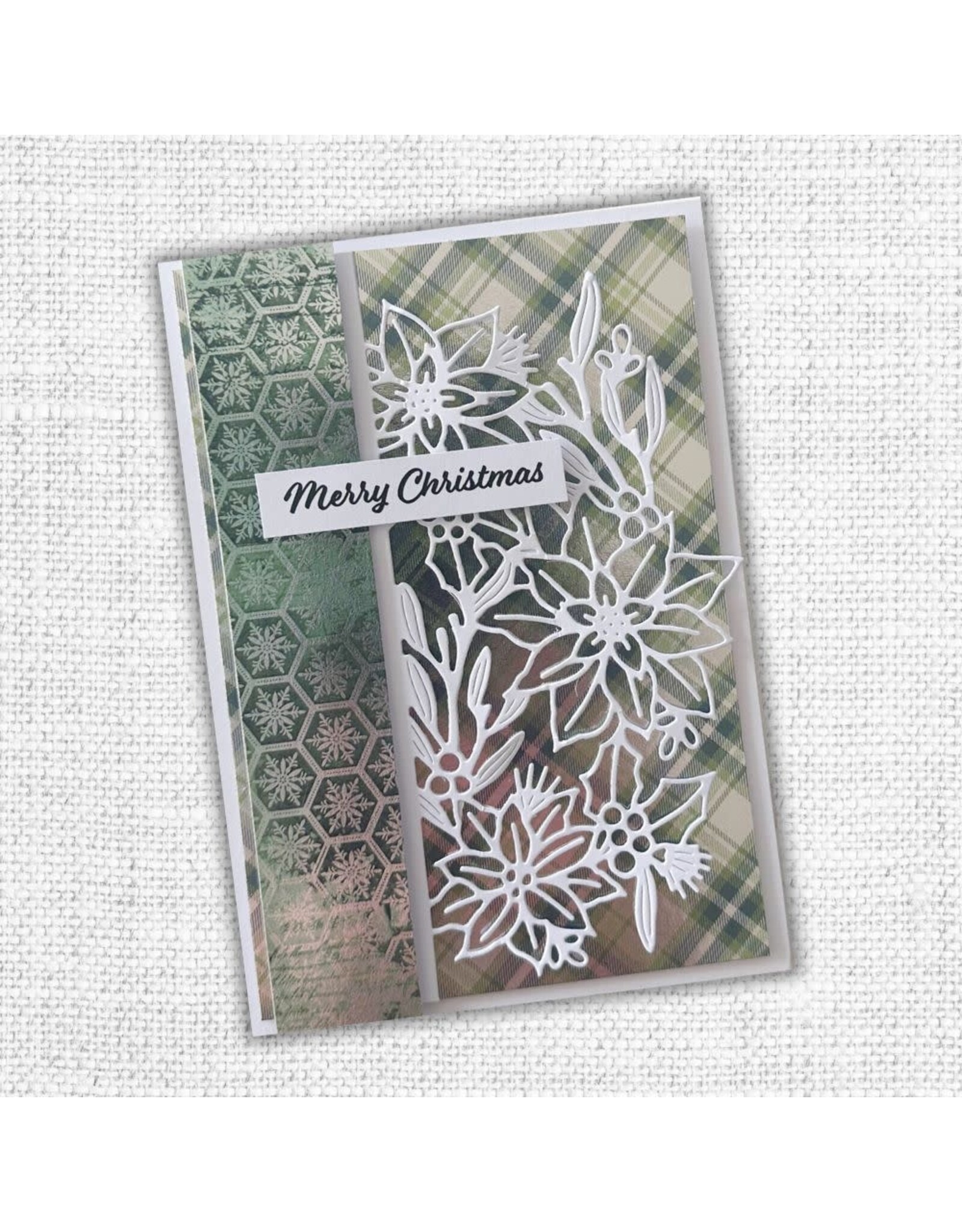 PAPER ROSE PAPER ROSE WHITE CHRISTMAS POINSETTIA BORDER DIE