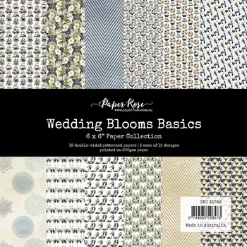 PAPER ROSE PAPER ROSE WEDDING BLOOMS BASICS 6x6 PAPER COLLECTION