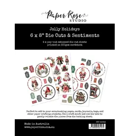 PAPER ROSE PAPER ROSE JOLLY HOLIDAYS 6x8 DIE CUTS & SENTIMENTS