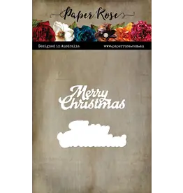 PAPER ROSE PAPER ROSE SMALL FANCY SCRIPT MERRY CHRISTMAS LAYERED DIE SET