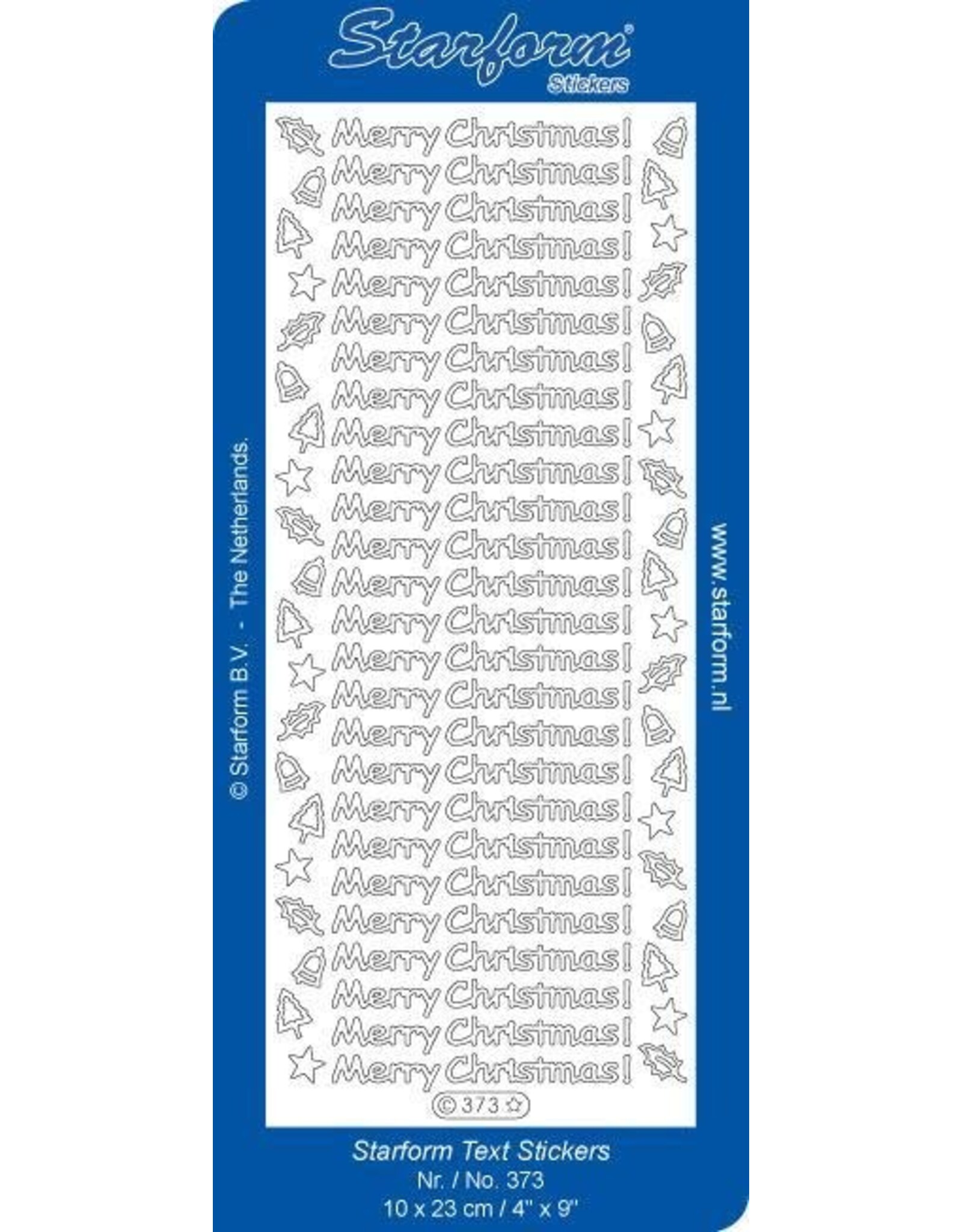 STARFORM STARFORM MERRY CHRISTMAS GOLD TEXT DECO STICKERS