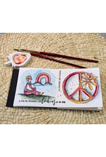CHOU & FLOWERS CHOU & FLOWERS PEACE AND LOVE GOOD VIBES CLEAR STAMP SET