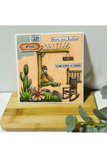 CHOU & FLOWERS CHOU & FLOWERS PEACE AND LOVE DL EN EQUILIBRE CLEAR STAMP SET