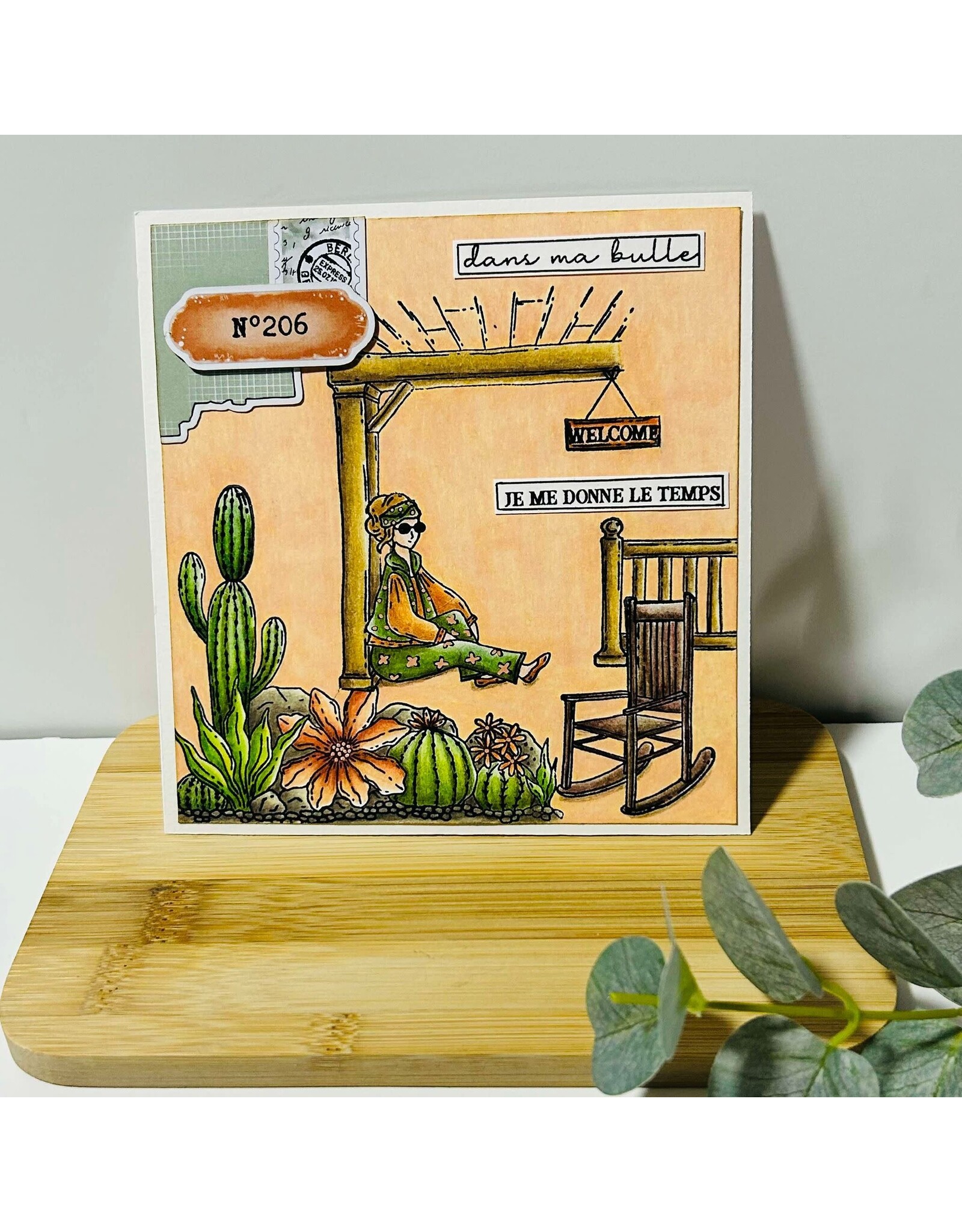CHOU & FLOWERS CHOU & FLOWERS PEACE AND LOVE DL EN EQUILIBRE CLEAR STAMP SET