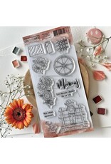 CHOU & FLOWERS CHOU & FLOWERS PEACE AND LOVE DL MEMORIES CLEAR STAMP SET