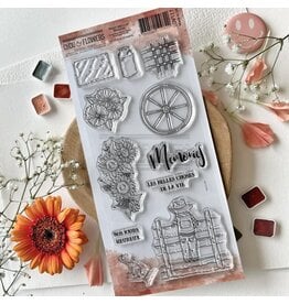 CHOU & FLOWERS CHOU & FLOWERS PEACE AND LOVE DL MEMORIES CLEAR STAMP SET