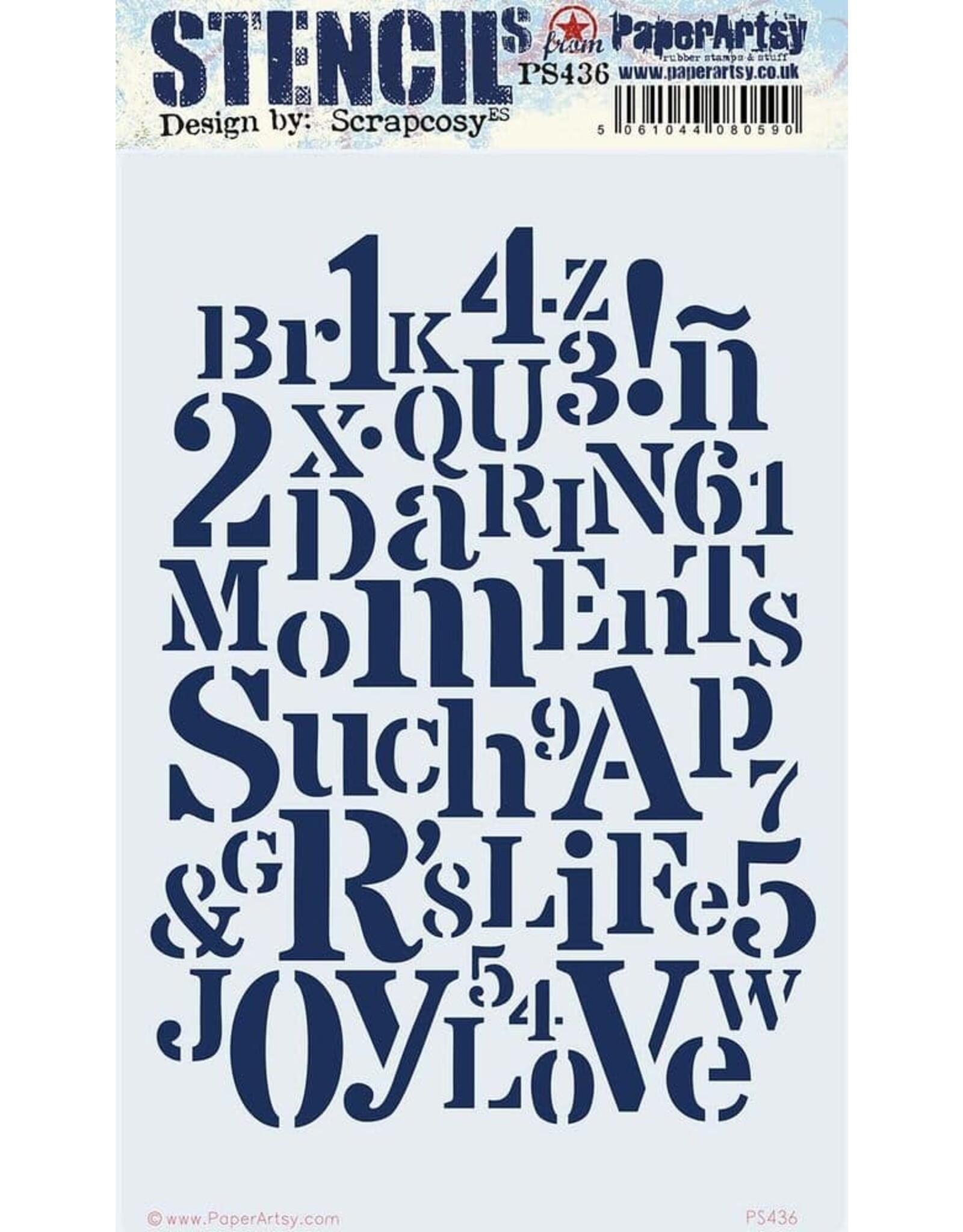 PAPER ARTSY PAPER ARTSY SCRAPCOSY PS436 STENCIL