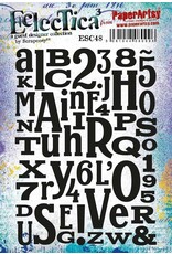 PAPER ARTSY PAPER ARTSY ECLECTICA SCRAPCOSY ESC48 CLING STAMP SET