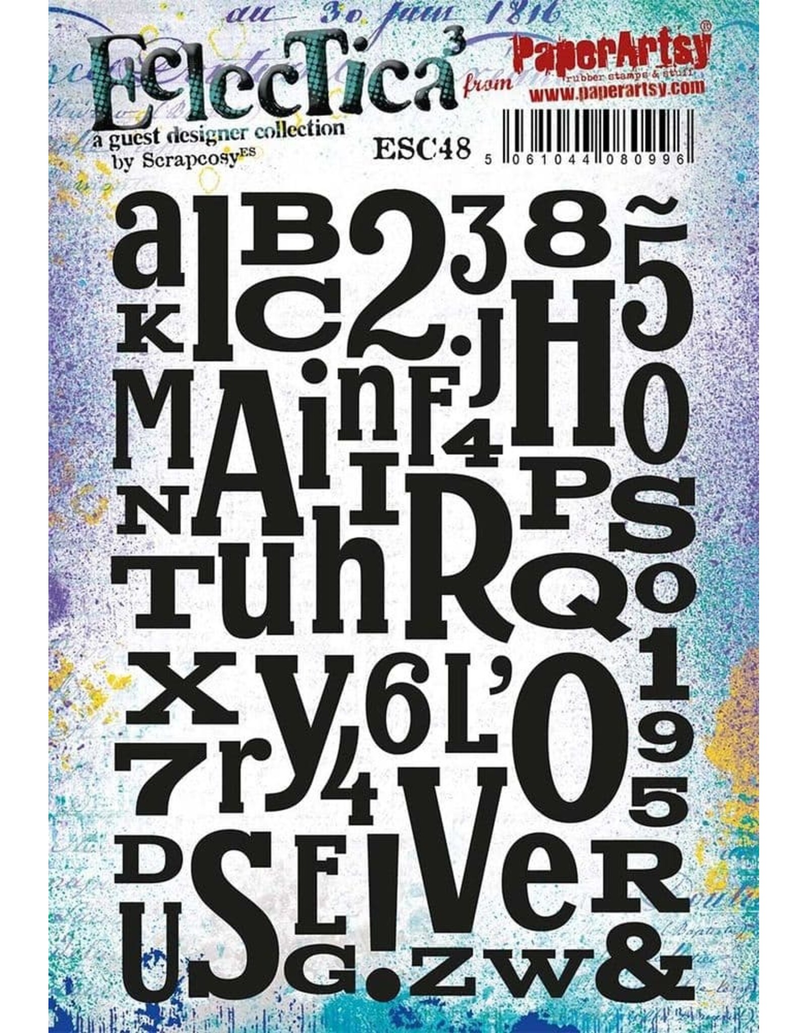 PAPER ARTSY PAPER ARTSY ECLECTICA SCRAPCOSY ESC48 CLING STAMP SET